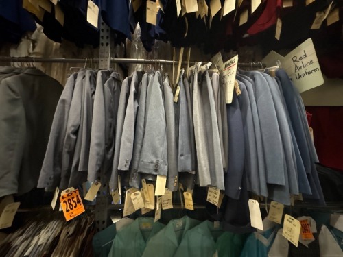 Collection of airline uniforms