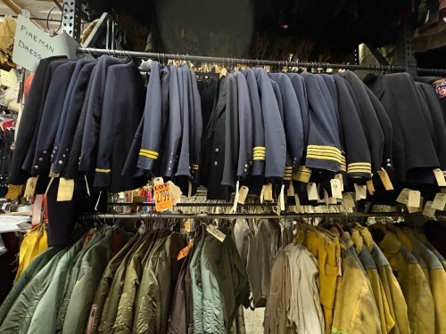 Collection of firemen dress uniforms