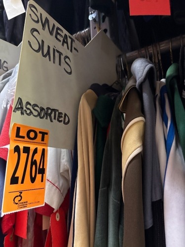 Collection of assorted sweatsuits and sweatpants