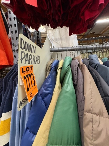 Collection of down parkas, assorted