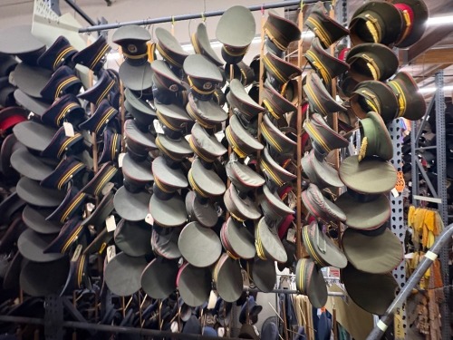 Collection of (60+) foreign Military Caps / Hats