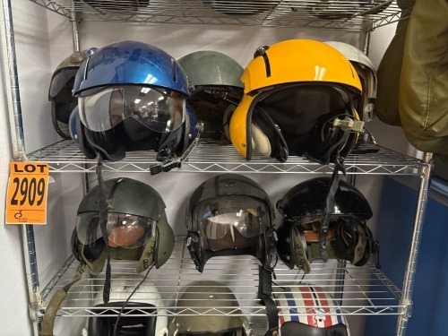Collection of (8) Military Helmets, various sizes and styles