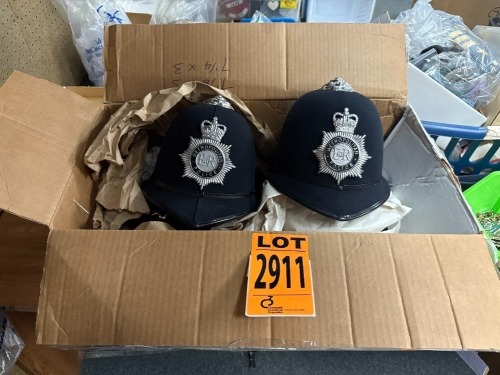 Collection of (8) London Metropolitan Police Caps with EIIR Badge (Elizabeth II Regina)