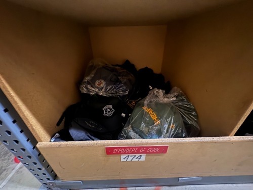 Collection of baseball caps, various organizations