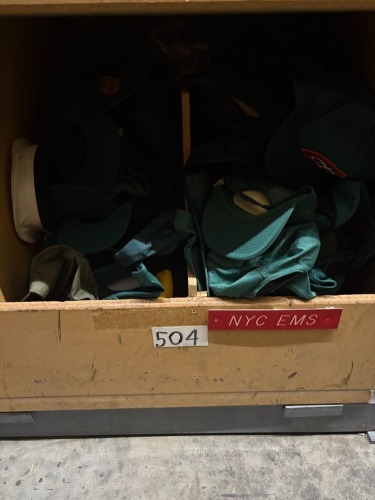 Collection of baseball caps, various organizations