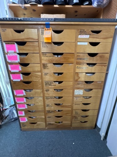 Collection of accessories including badges, chevrons, prin on ranks