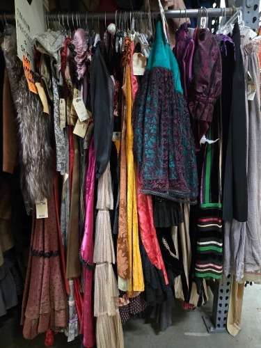 Collection of period saloon dresses and skirts, Western