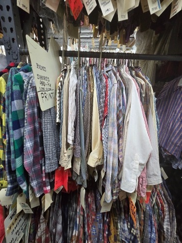 Collection of boys shirts, plaid and print, long sleeve, print, 1940-1960s era
