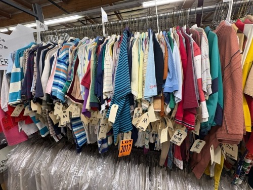 Collection of assorted 1980's polo short sleeve patterned shirts. Assorted sizes