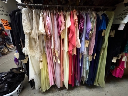 Collection of 1980s era evening dresses