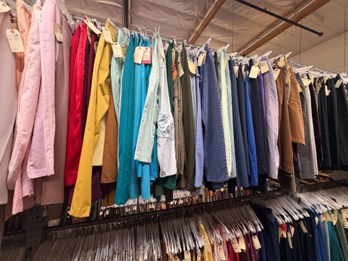 Collection of 1980s era pants, single colors
