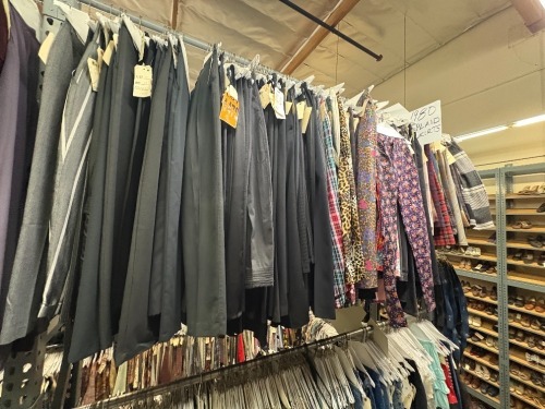 Collection of 1980s pants, plaid skirts
