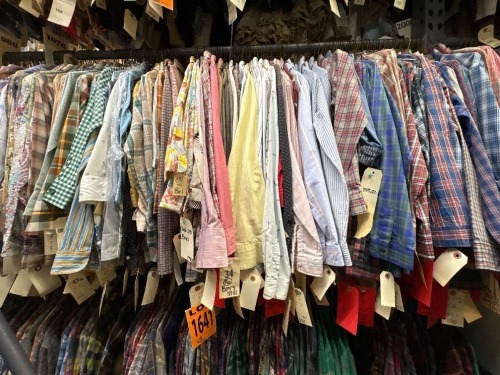 Collection of 1970's boy's assorted button down shirts. Assorted Sizes