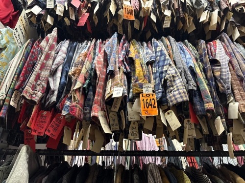 Collection of boy's flannel shirts. Assorted periods and sizes.