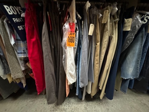 Collection of assorted era boy's pant sets.