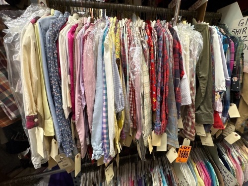 Collection of girl's patterned dress shirts.