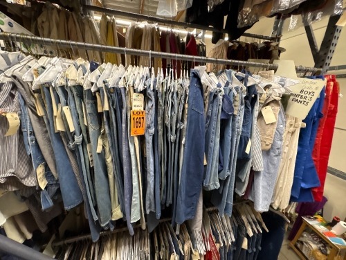 Collection of boy's overalls. Assorted sizes