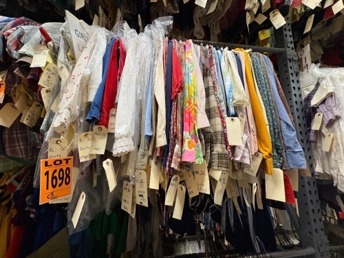 Collection of 1960-1970's girl's long sleeve dress shirts. Assorted sizes