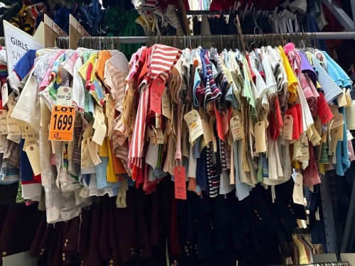 Collection of 1960-1970's girls short sleeve shirts. Assorted sizes