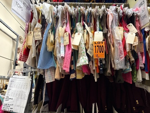 Collection of girl's sleeveless tops. Assorted sizes