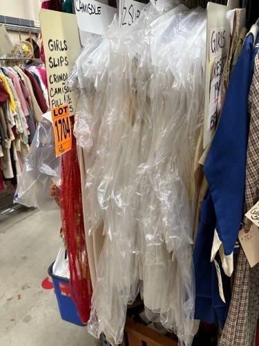 Collection of assorted era girl's slips and camisoles