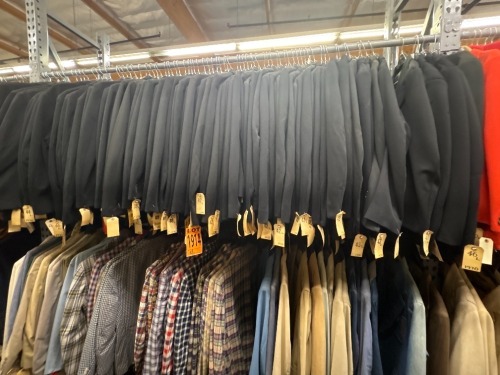 Collection of black suits, various eras