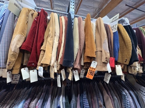 Collection of 1970's corduroy suits. Assorted sizes