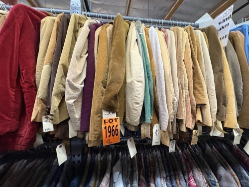 Collection of 1970's corduroy jackets. Assorted sizes