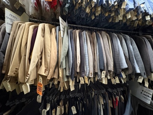 Collection of assorted 1980's sport jackets. Assorted sizes.