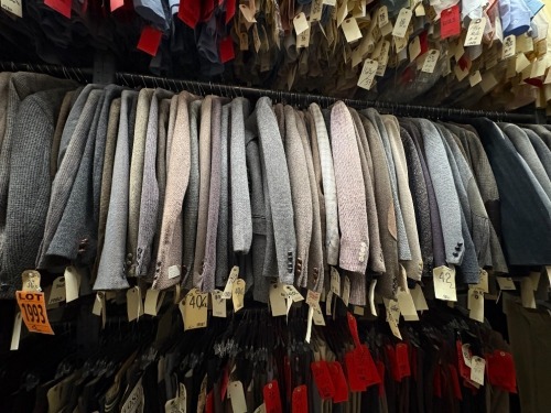 Collection of assorted 1980's tweed sports coats. Assorted sizes