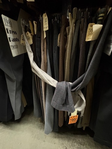 Collection of assorted 1980's tweed dress pants. Assorted sizes