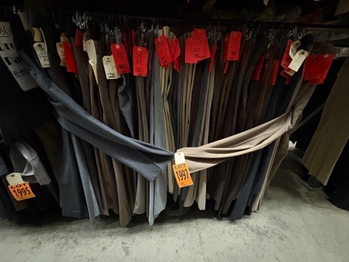Collection of assorted 1980's dress pants. Assorted sizes