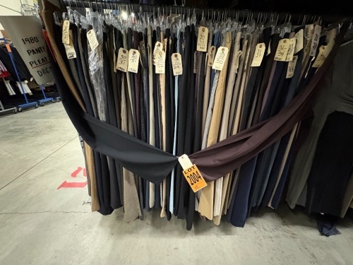 Collection of assorted 1980's pleated dress pants. Assorted sizes