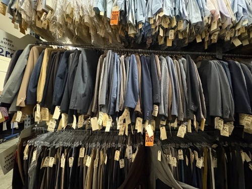 Collection of (80) assorted 1980's 3pc single breasted suits. Assorted sizes
