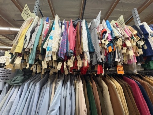 Collection of assorted 1980's pullover casual shirts. Long and short sleeve. Assorted sizes