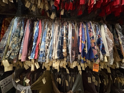 Collection of assorted 1970's polyester print long sleeve shirts. Assorted sizes.