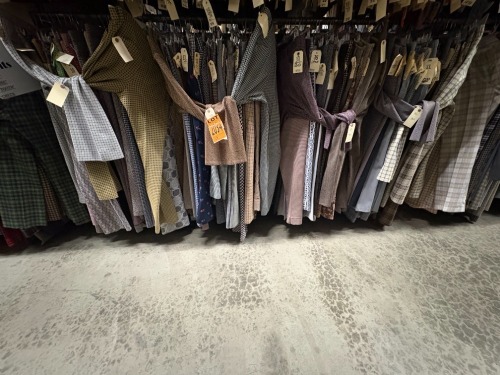 Collection of (120) assorted 1970's polyester pants. Includes Plaid, Hbone, H-Tooth and Check. Assorted sizes