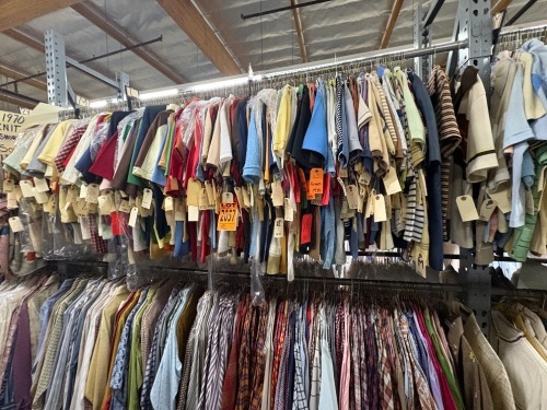 Collection of assorted knit short sleeve shirts. Assorted sizes