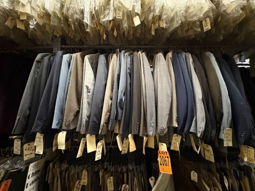 Collection of (30) assorted 1980's 3pc suits. Assorted sizes