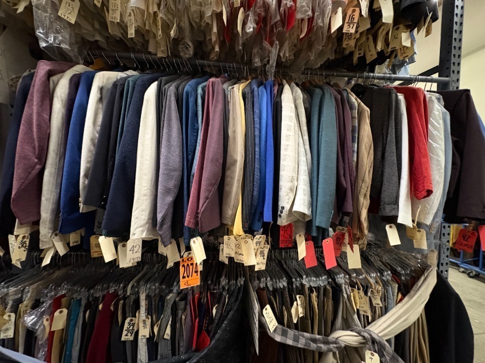 Collection of (50) assorted 1980's suit jackets. Assorted sizes