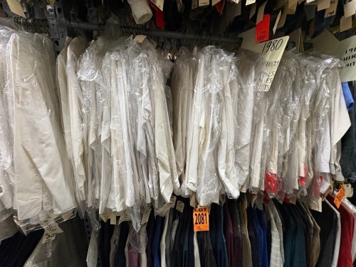 Collection of assorted 1980's white dress shirts. Assorted sizes