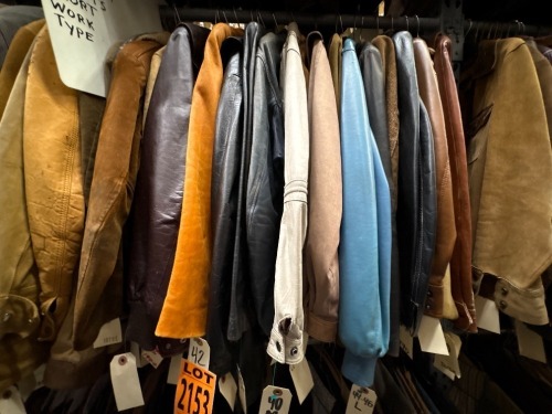 Collection of approx (27) leather jackets, leather, short work type