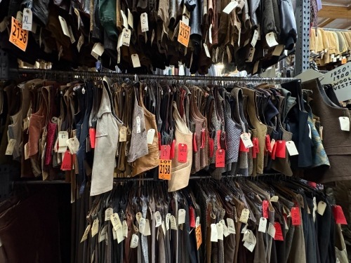 Collection of 1850s-1900s Wool vests, various styles incl. Western, approx (140) pcs