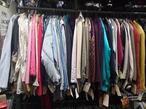 Collection of 1990's era jackets; casual, suede, leather
