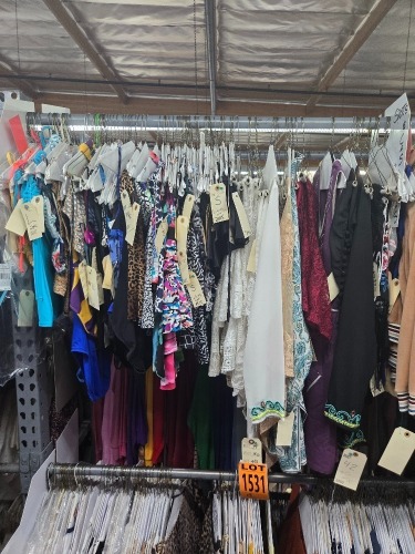 Collection of 2000's era bathing suits, tops, bottoms