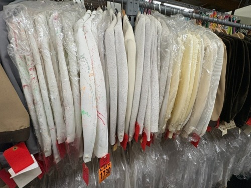 Collection of 1970's tux coats and suit sets