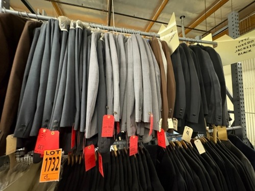 Collection of 1970's tux coats and suit sets