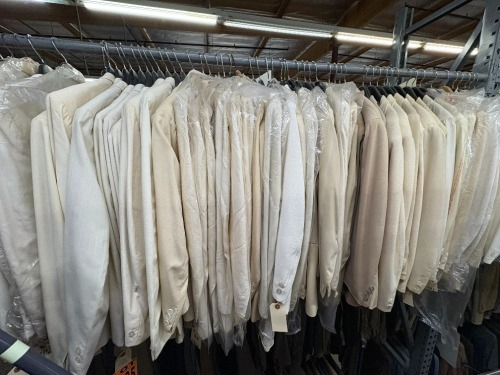 Collection of 1970's tux coats and suit sets