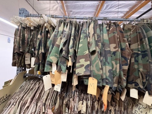 Collection of Boys military camouflage clothing, tops, bottoms