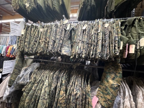 Collection of USMC Woodland & Desert MARPAT Pants & Shirts, approx (70) pcs incl. (24) Pants